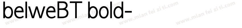 belweBT bold字体转换